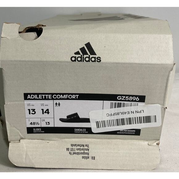Adidas Unisex Adilette Comfort Slides Size Women's 13 / Men's 14 - Picture 7 of 8